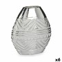 Vase Width Silver Ceramic 8 x 19,5 x 17,5 cm (6 Units) by Gift Decor, Vases - Ref: S3625964, Price: 29,37 €, Discount: %