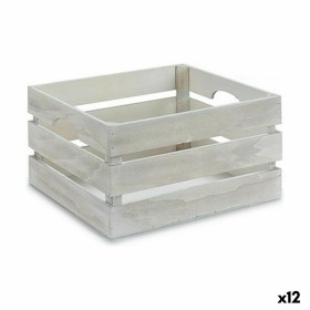 Caja Decorativa Blanco Madera 36 x 18 x 26 cm (12 Unidades) de Gift Decor, Cajas - Ref: S3625972, Precio: 75,48 €, Descuento: %