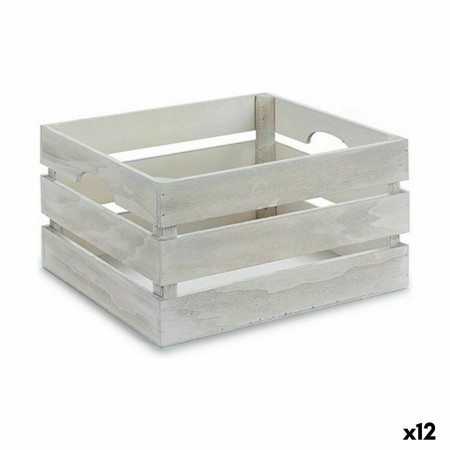 Boîte Décorative Blanc Bois 36 x 18 x 26 cm (12 Unités) de Gift Decor, Boîtes - Réf : S3625972, Prix : 75,48 €, Remise : %