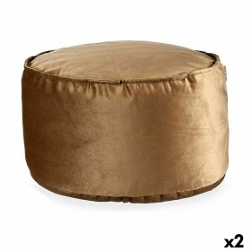 Pouffe Velvet Brown 60 x 39 x 60 cm (2 Units) by Gift Decor, Bean Bags - Ref: S3625978, Price: 44,36 €, Discount: %