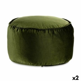 Pouf Velours Vert 60 x 39 x 60 cm (2 Unités) de Gift Decor, Fauteuils poire - Réf : S3625987, Prix : 42,58 €, Remise : %