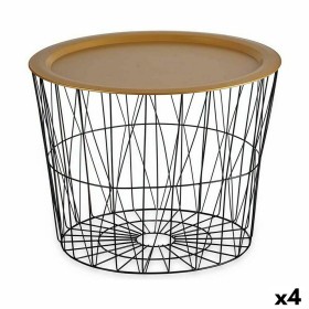 Side table Black Golden Metal 62 x 45,5 x 62 cm (4 Units) by Gift Decor, Tables - Ref: S3625989, Price: 192,63 €, Discount: %