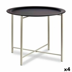 Mesa auxiliar Blanco Negro Metal 62 x 48,5 x 62 cm (4 Unidades) de Gift Decor, Mesas - Ref: S3625990, Precio: 109,83 €, Descu...