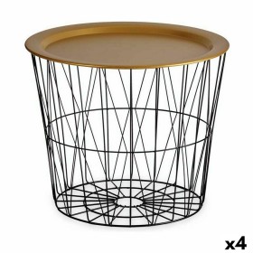 Mesa de Centro DKD Home Decor Metal Cristal 63 x 63 x 46 cm | Tienda24 - Global Online Shop Tienda24.eu