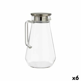 Jar with Lid and Dosage Dispenser Transparent Stainless steel 1,5 L (6 Units) by Vivalto, Jugs and decanters - Ref: S3626004,...