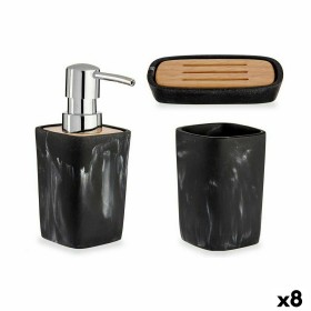 Bath Set Black Bamboo Plastic (8 Units) by Berilo, Bathroom Accessory Sets - Ref: S3626011, Price: 80,83 €, Discount: %