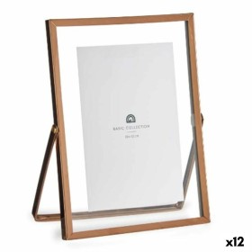 Cadre photo Cuivre Métal verre Plastique 15,5 x 1 x 20,7 cm (12 Unités) de Gift Decor, Cadres muraux et de table - Réf : S362...