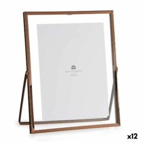 Cornice Portafoto Rame Metallo Vetro Plastica 20,5 x 1 x 25,2 cm (12 Unità) di Gift Decor, Cornici da parete e da tavolo - Ri...