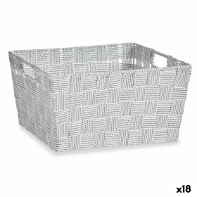 Cesta Multiusos Blanco Tela 30,4 x 14 x 20 cm (18 Unidades) de Kipit, Cubos de almacenaje sin tapa - Ref: S3626042, Precio: 4...