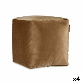 Puff Samt Braun 30 x 30 x 30 cm (4 Stück) von Gift Decor, Sitzsäcke - Ref: S3626067, Preis: 39,55 €, Rabatt: %