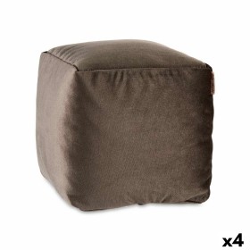 Puff Terciopelo Gris 30 x 30 x 30 cm (4 Unidades) de Gift Decor, Puffs pera - Ref: S3626068, Precio: 36,03 €, Descuento: %