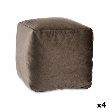 Pouf Velours Gris 30 x 30 x 30 cm (4 Unités) de Gift Decor, Fauteuils poire - Réf : S3626068, Prix : 36,03 €, Remise : %