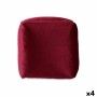 Puff Veludo Grená 30 x 30 x 30 cm (4 Unidades) de Gift Decor, Pufes pera - Ref: S3626069, Preço: 38,28 €, Desconto: %