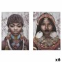 Set of 2 pictures Canvas African Woman 70 x 50 x 1,5 cm (6 Units) | Tienda24 - Global Online Shop Tienda24.eu