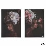 Set of 2 pictures Canvas Lady Flowers 70 x 50 x 1,5 cm (6 Units) by Gift Decor, Prints on Canvas - Ref: S3626079, Price: 75,8...