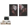 Set of 2 pictures Canvas Lady Flowers 70 x 50 x 1,5 cm (6 Units) by Gift Decor, Prints on Canvas - Ref: S3626079, Price: 75,8...