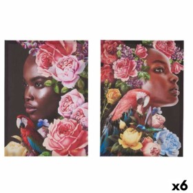 Set of 2 pictures Canvas Lady Tropical 70 x 50 x 1,5 cm (6 Units) by Gift Decor, Prints on Canvas - Ref: S3626080, Price: 75,...