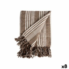 Foulard multi-usages Rayures 235 x 205 cm Blanc Beige (8 Unités) de Gift Decor, Housses de canapé - Réf : S3626088, Prix : 61...