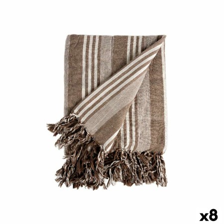 Multipurpose throw Stripes 235 x 205 cm White Beige (8 Units) by Gift Decor, Sofas & Couches - Ref: S3626088, Price: 61,07 €,...