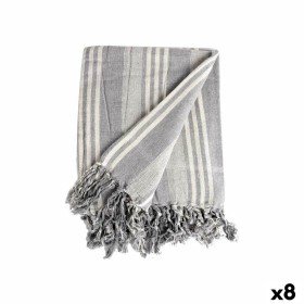 Foulard multi-usages Rayures 235 x 205 cm Blanc Gris (8 Unités) de Gift Decor, Housses de canapé - Réf : S3626090, Prix : 71,...