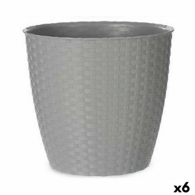 Plant pot Stefanplast Grey Plastic 29 x 26,5 x 29 cm (6 Units) by Stefanplast, Flower Pots - Ref: S3626126, Price: 31,38 €, D...