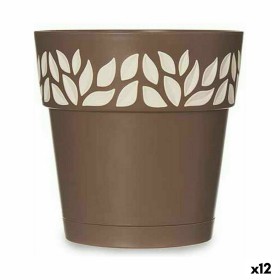 Vaso Autoirrigável Stefanplast Cloe Castanho Plástico 15 x 15 x 15 cm (12 Unidades) de Stefanplast, Vasos para flores - Ref: ...