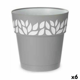 Vaso Autoirrigável Stefanplast Cloe Cinzento Plástico 25 x 25 x 25 cm (6 Unidades) de Stefanplast, Vasos para flores - Ref: S...