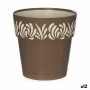 Vaso Autoirrigante Stefanplast Gaia Marrone Plastica 15 x 15 x 15 cm (12 Unità) di Stefanplast, Vasi tradizionali - Rif: S362...