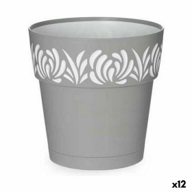 Maceta Autorriego Stefanplast Gaia Gris Plástico 19 x 19 x 19 cm (12 Unidades) de Stefanplast, Macetas para flores - Ref: S36...