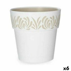 Vaso Autoirrigante Stefanplast Gaia Bianco Plastica 25 x 25 x 25 cm (6 Unità) di Stefanplast, Vasi tradizionali - Rif: S36261...