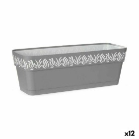 Floreira Autoirrigável Stefanplast Gaia Cinzento Plástico 49,5 x 17 x 19 cm (12 Unidades) de Stefanplast, Vasos de janela - R...