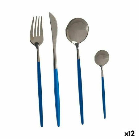 Set de Cubiertos Azul Plateado Acero Inoxidable (12 Unidades) de Kinvara, Juegos de cubertería - Ref: S3626183, Precio: 134,0...