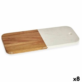 Tagliere Bianco Marmo Legno di acacia 18 x 1,5 x 38 cm (8 Unità) di Kinvara, Taglieri - Rif: S3626199, Prezzo: 60,84 €, Scont...