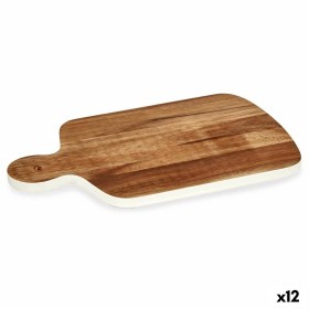 Cutting board White Acacia 25,7 x 1,5 x 40 cm (12 Units) by Kinvara, Chopping boards - Ref: S3626205, Price: 74,38 €, Discoun...