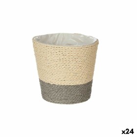 Cache-pot Gris Corde Plastique 14 x 12,5 x 14 cm (24 Unités) de Ibergarden, Cache-pots - Réf : S3626258, Prix : 47,11 €, Remi...