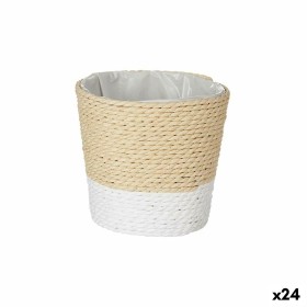 Cache-pot Blanc Corde Plastique 11 x 10,5 x 11 cm (24 Unités) de Ibergarden, Cache-pots - Réf : S3626259, Prix : 39,01 €, Rem...