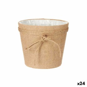 Plantador Laço Castanho Tecido 19,5 x 17,5 x 19,5 cm (24 Unidades) de Ibergarden, Vasos - Ref: S3626260, Preço: 61,17 €, Desc...