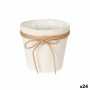 Macetero Lazo Blanco Tela 16 x 15 x 16 cm (24 Unidades) de Ibergarden, Maceteros - Ref: S3626261, Precio: 57,45 €, Descuento: %