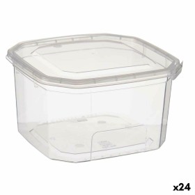 Boîte à repas rectangulaire avec couvercle Transparent polypropylène 750 ml 12,8 x 7,5 x 13,5 cm (24 Unités) de Leknes, Stock...