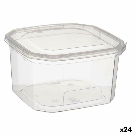 Lancheira Retangular com Tampa Transparente Polipropileno 750 ml 12,8 x 7,5 x 13,5 cm (24 Unidades) | Tienda24 - Global Online Shop Tienda24.eu