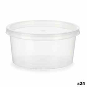 Panier-repas rond avec couvercle Transparent polypropylène 500 ml 12,5 x 6,2 x 12,5 cm (24 Unités) de Leknes, Stockage des al...