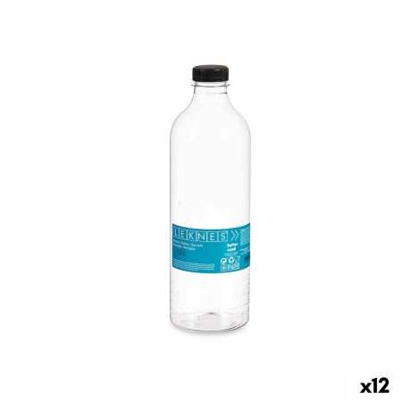 Botella Negro Transparente Plástico 1,5 L 9 x 29,2 x 9 cm (12 Unidades) de Leknes, Cantimploras y botellas de agua - Ref: S36...