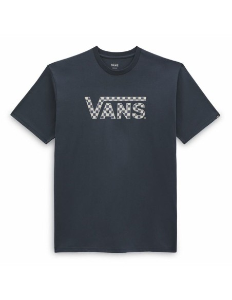 Camiseta de Manga Corta Vans Checkered Azul Hombre | Tienda24 Tienda24.eu