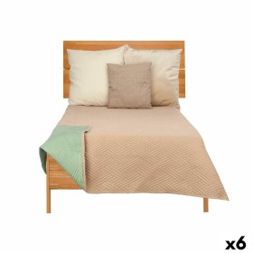 Colcha Reversible 240 x 260 cm Verde Beige (6 Unidades) de Gift Decor, Mantas y colchas - Ref: S3626295, Precio: 91,10 €, Des...