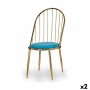 Chaise Barres Bleu Doré 48 x 95,5 x 48 cm (2 Unités) de Gift Decor, Chaises - Réf : S3626343, Prix : 160,60 €, Remise : %