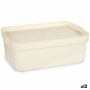 Storage Box with Lid Cream Plastic 6 L 21,5 x 11 x 31,5 cm (12 Units) by Kipit, Storage boxes and chests - Ref: S3626353, Pri...