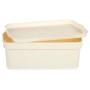 Storage Box with Lid Cream Plastic 6 L 21,5 x 11 x 31,5 cm (12 Units) by Kipit, Storage boxes and chests - Ref: S3626353, Pri...