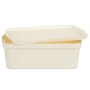 Storage Box with Lid Cream Plastic 14 L 29,5 x 14,3 x 45 cm (12 Units) | Tienda24 - Global Online Shop Tienda24.eu