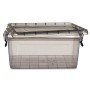 Storage Box with Lid Anthracite Plastic 8,5 L 24 x 16 x 37 cm (12 Units) by Kipit, Storage boxes and chests - Ref: S3626362, ...