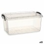 Caixa de Armazenagem com Tampa Transparente Plástico 13,7 L 27,5 x 18 x 42,5 cm (12 Unidades) | Tienda24 - Global Online Shop Tienda24.eu